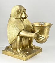 Bronze monkey lamp