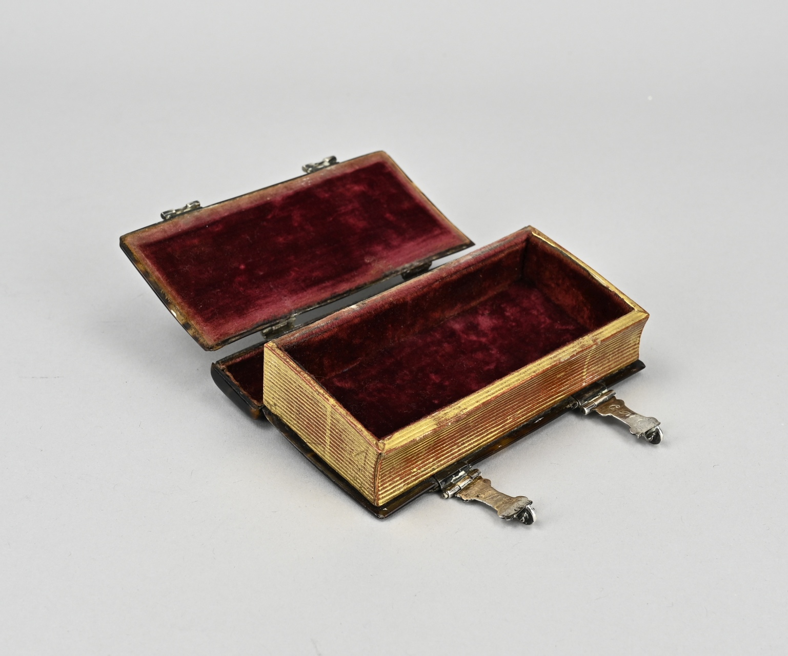 Jewelry box (Bible shape) with silverware - Image 2 of 2