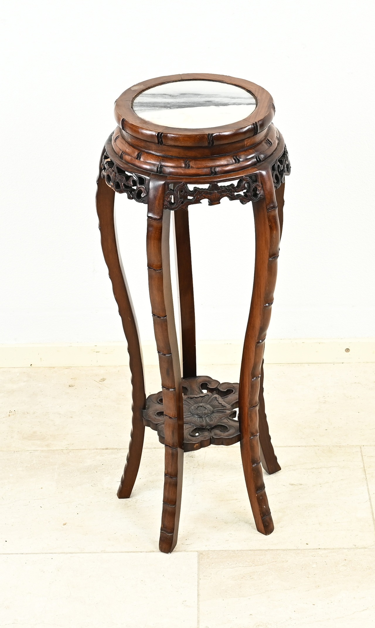 Chinese footstool, H 83 cm.