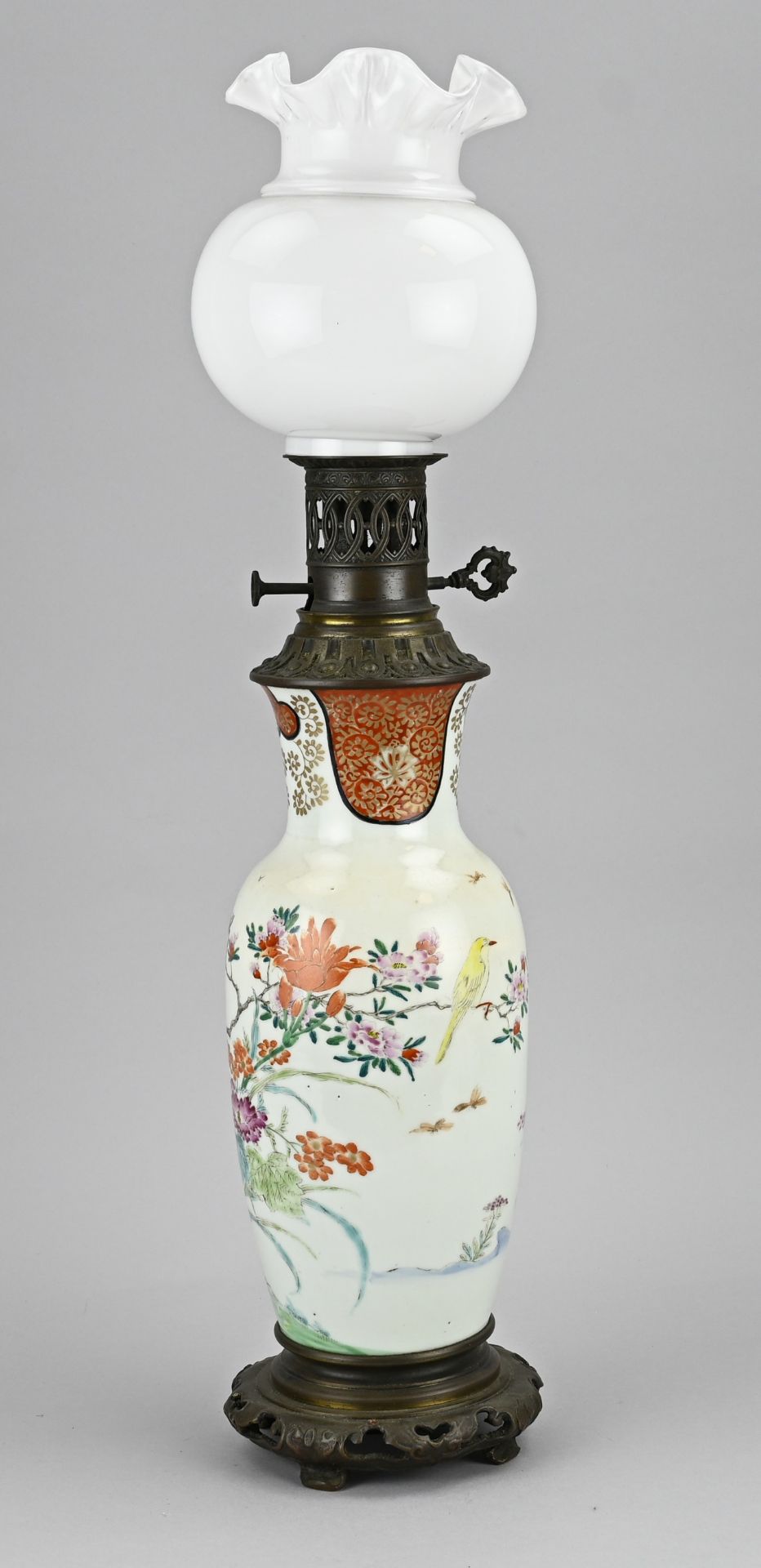 Japanese oil lamp, H 62 cm. - Image 2 of 2