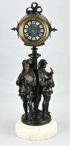 French figure mantel clock, H 70 cm.