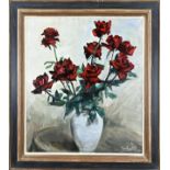 Piet van Wijngaerdt, Vase with red roses