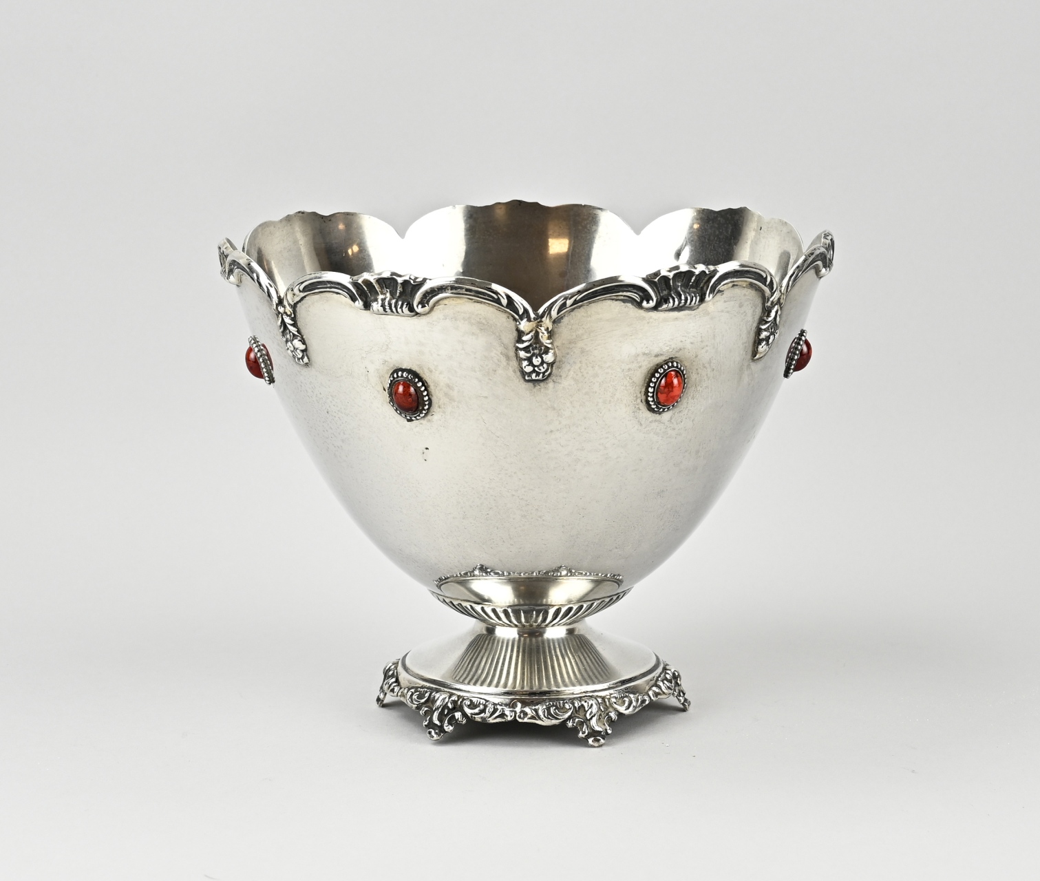 Silver art deco bowl