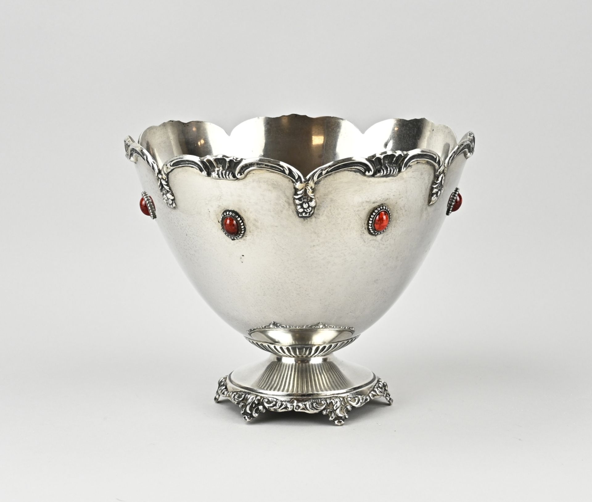 Silver art deco bowl