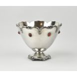 Silver art deco bowl