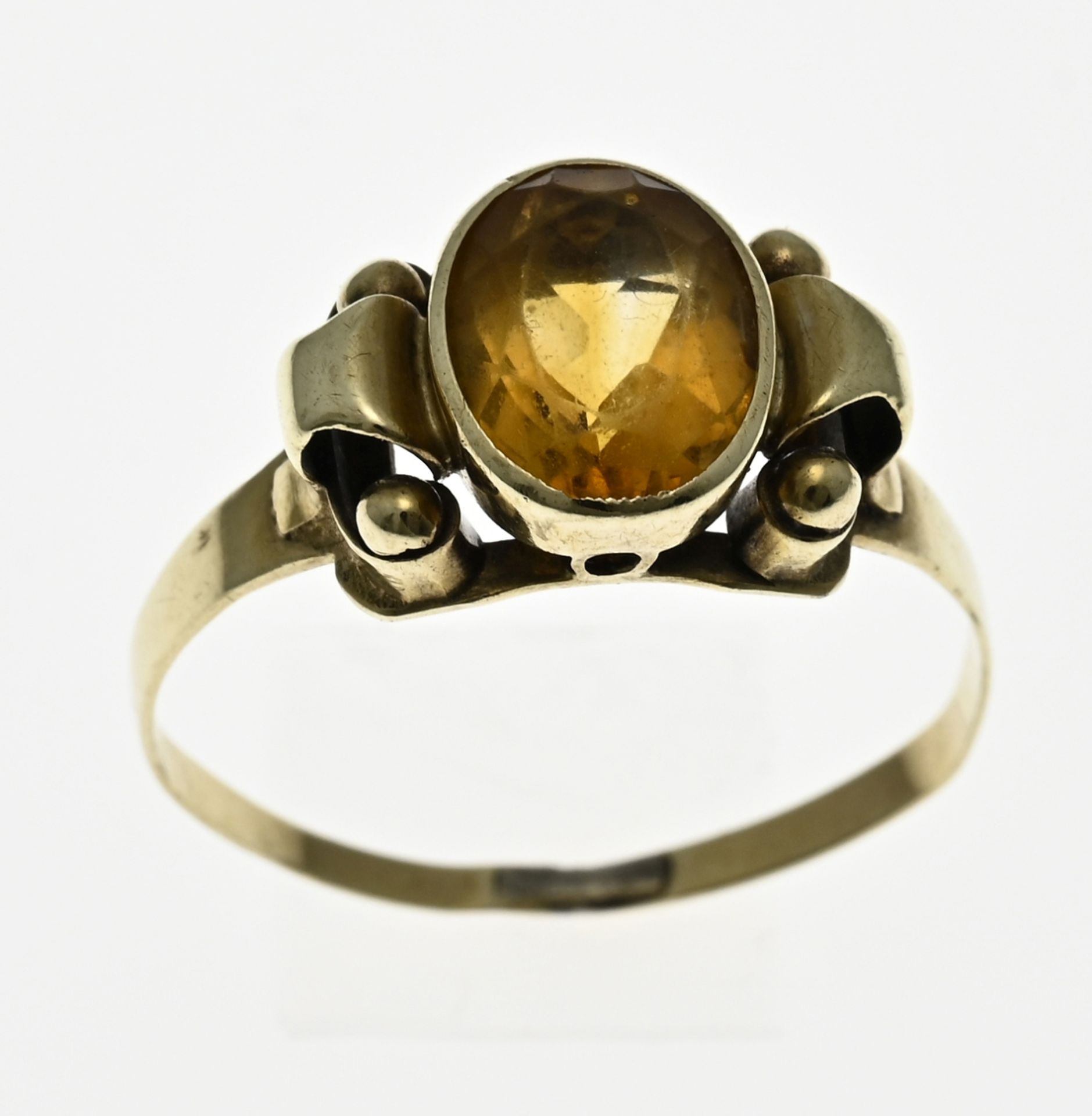 Gold ring with citrine