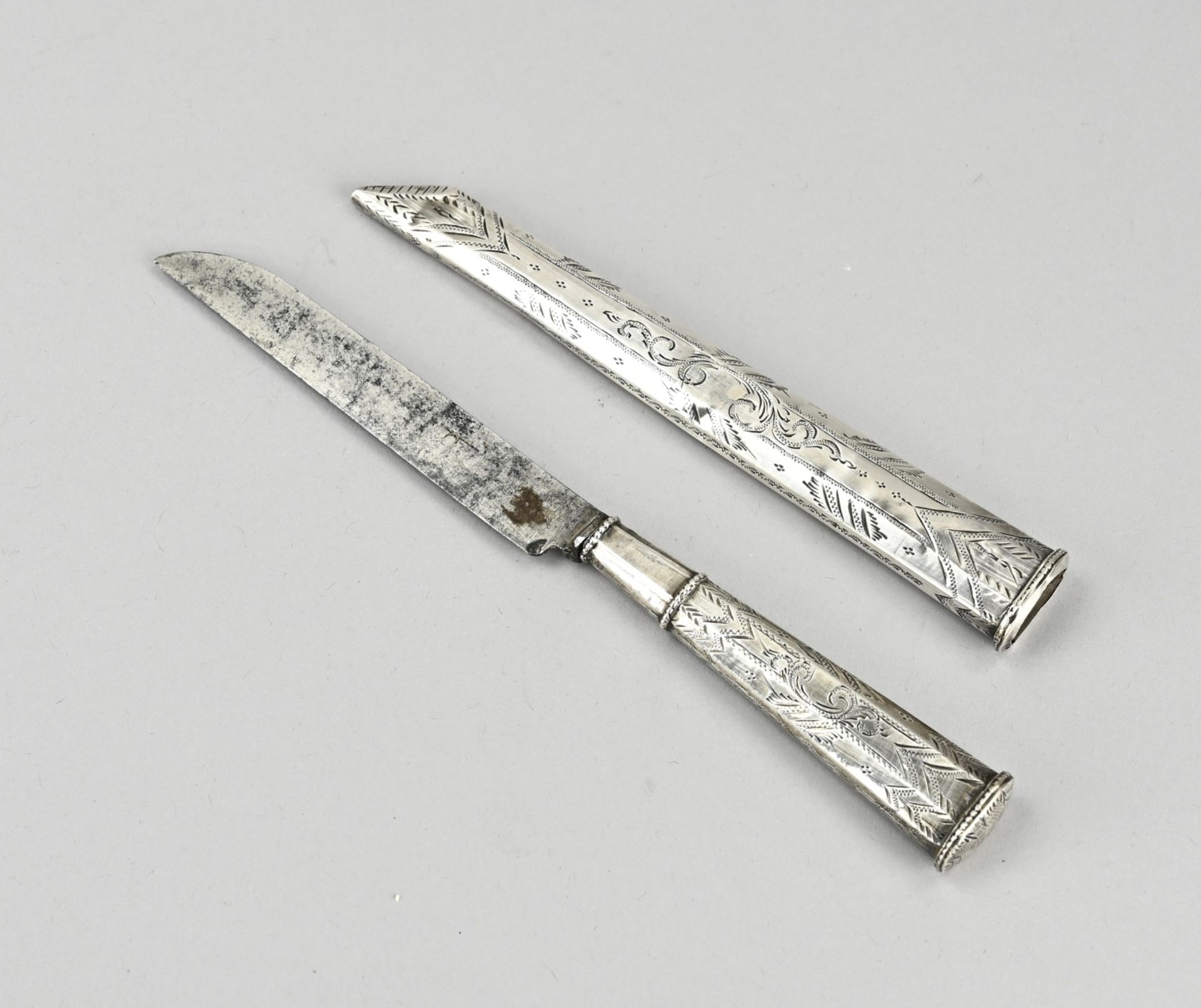 Travel knife with silver sheath, 18th century - Image 2 of 2