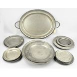 Lot of pewter plates/bowls