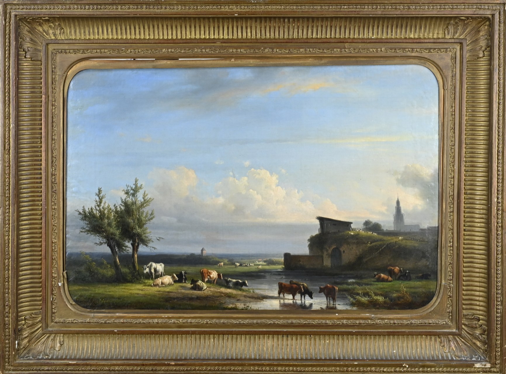 JJ Fels, Panoramic landscape with cattle