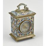 French travel alarm clock, 1880