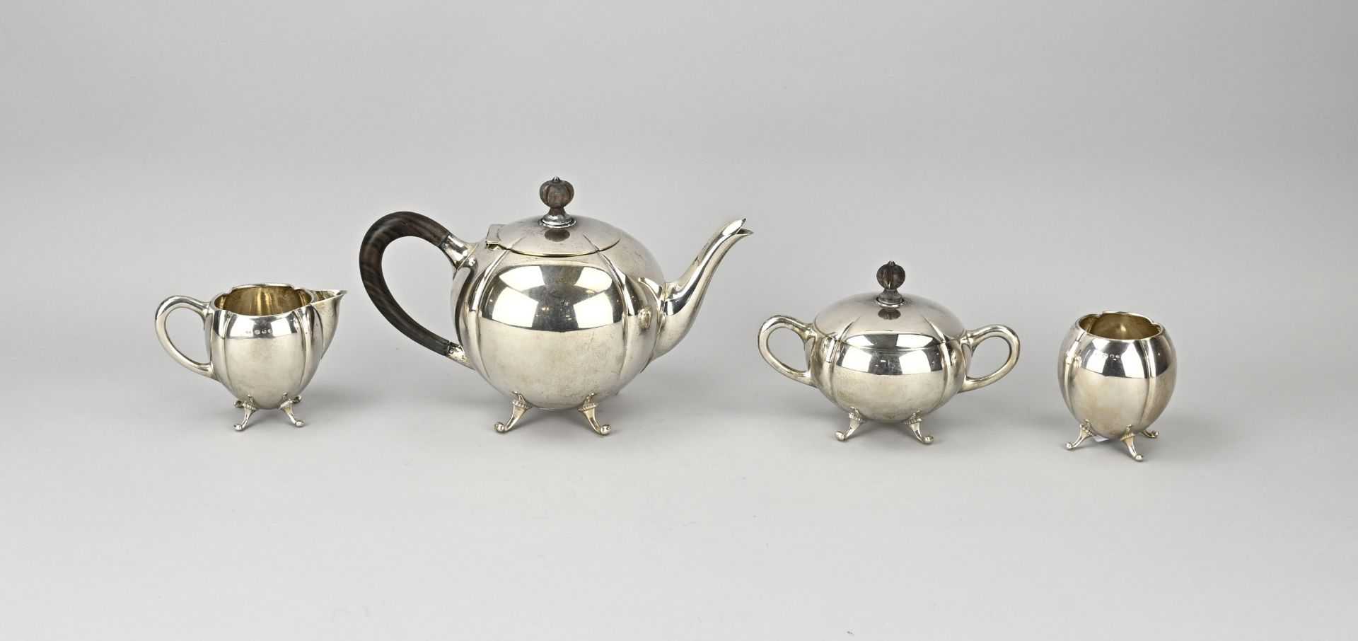 4-piece silver tea set