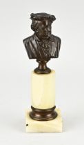 Bronze bust R. Wagner, H 17 cm.