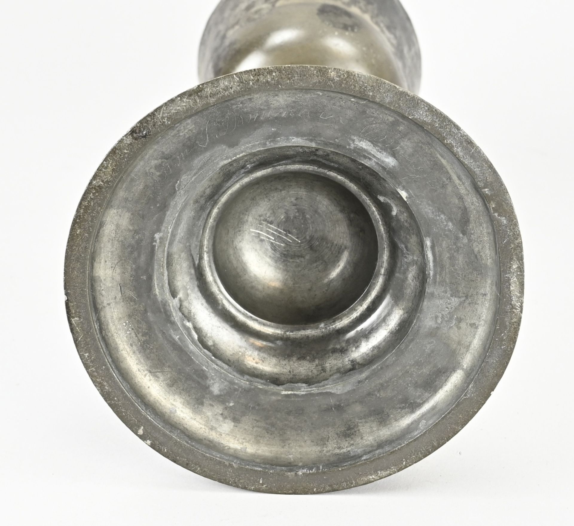 Pewter chalice, H 23.5 cm. - Image 2 of 2