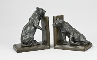 Set of bookends, (2 panthers)
