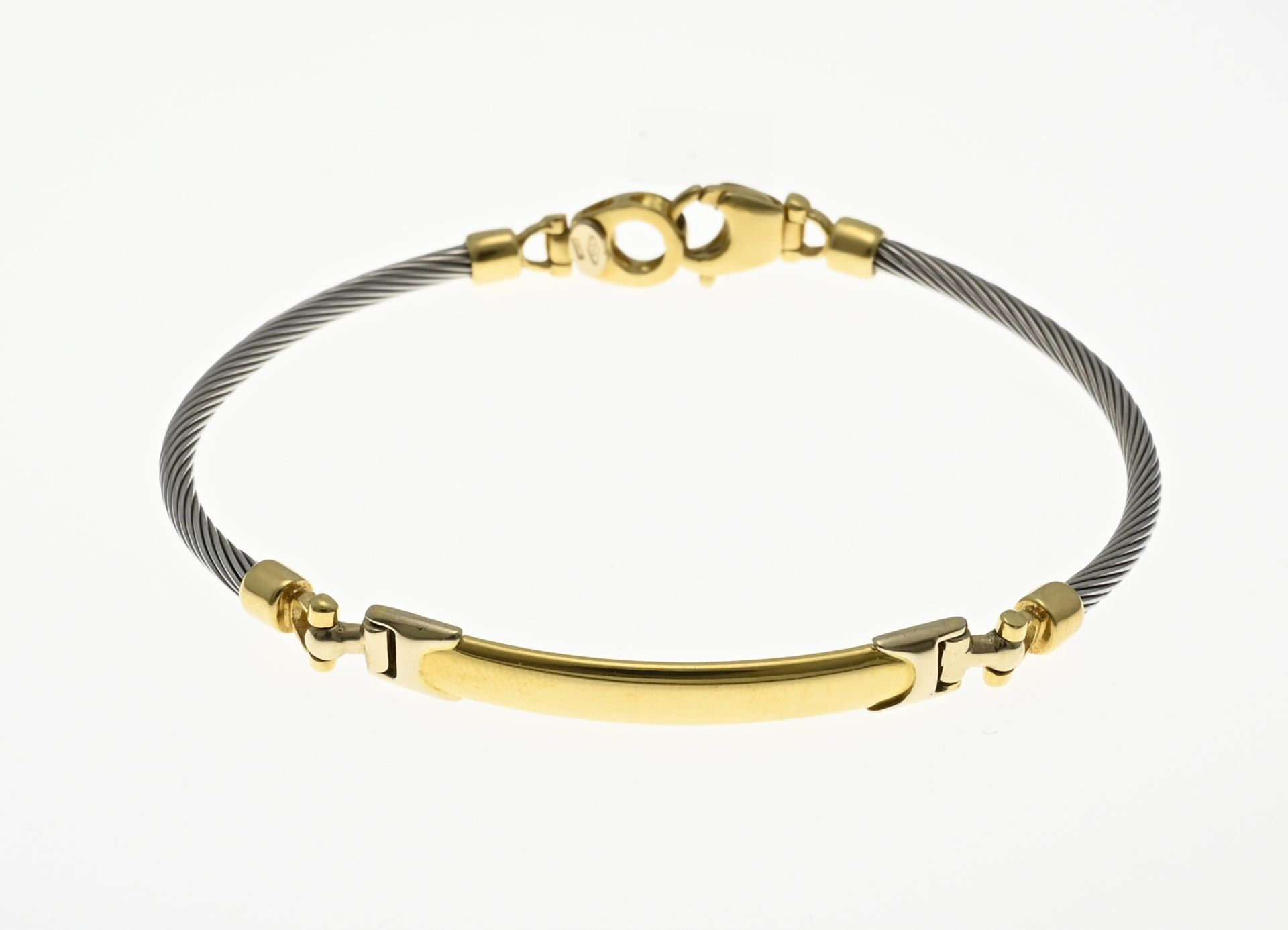 Gold and steel bracelet