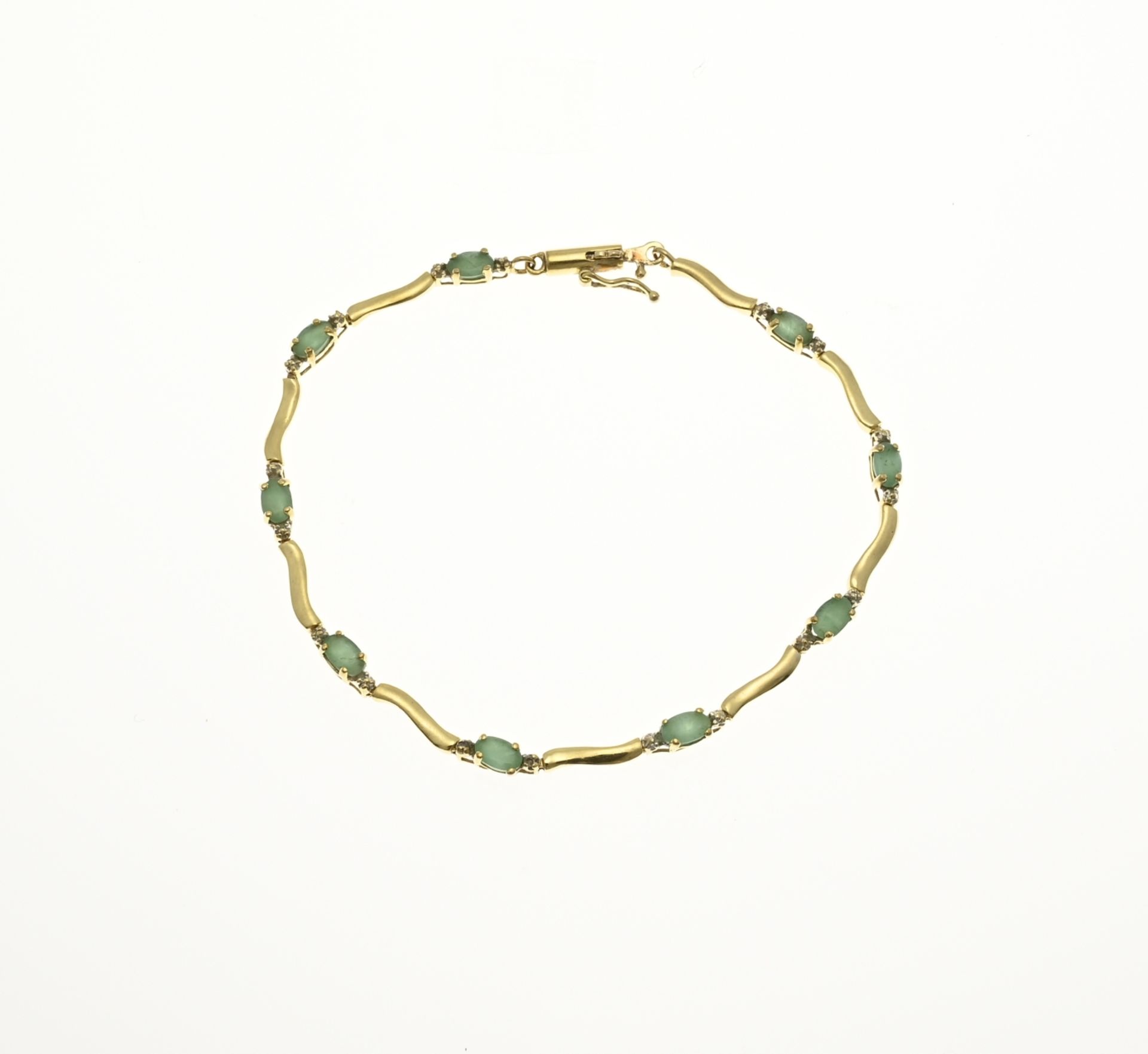 Gold bracelet (emerald)