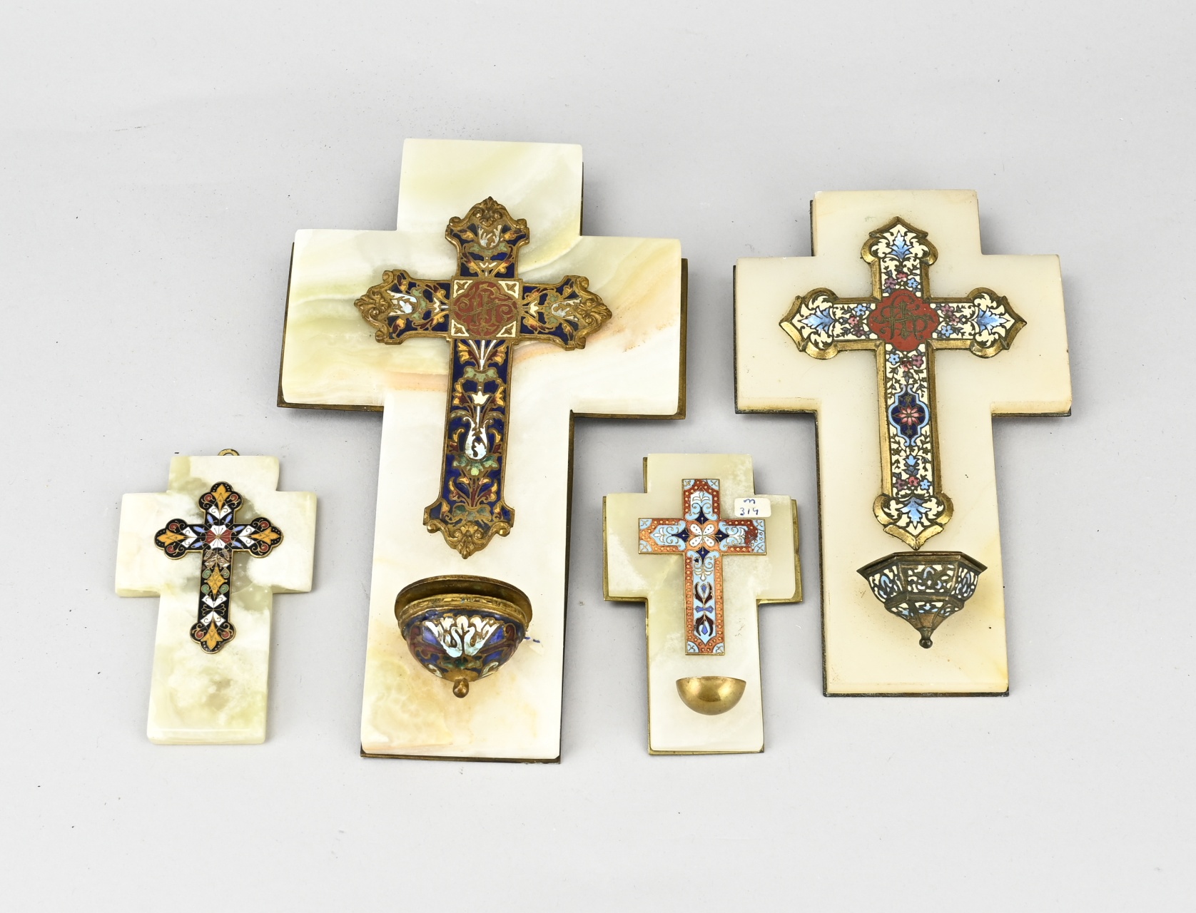 4x CloisonnÃ© Holy cross