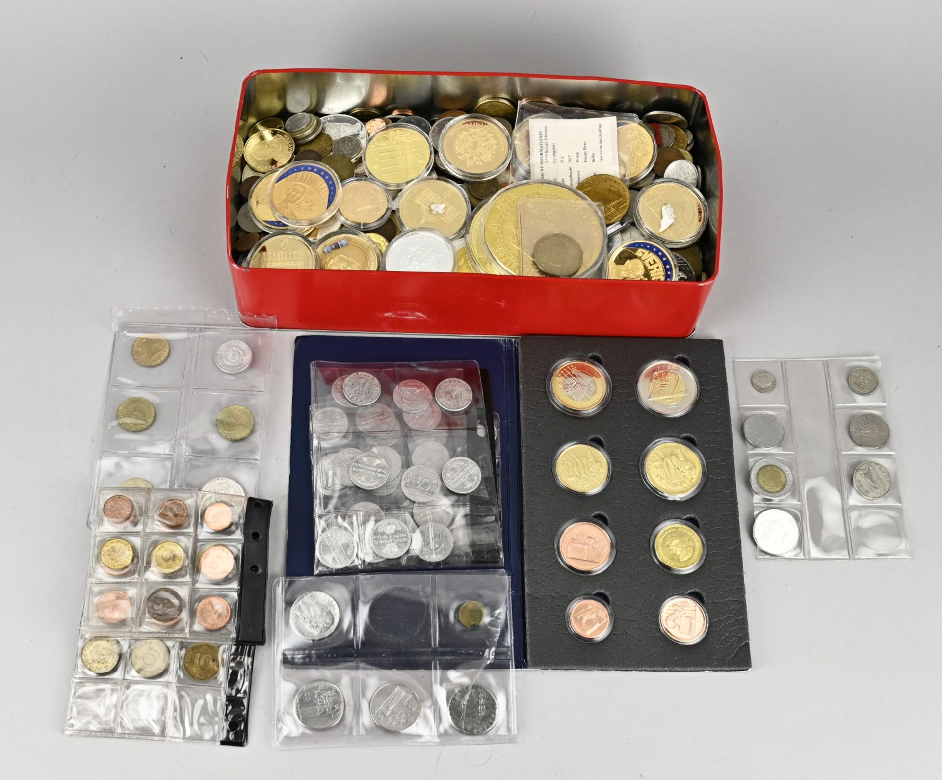 Lot of coins and tokens