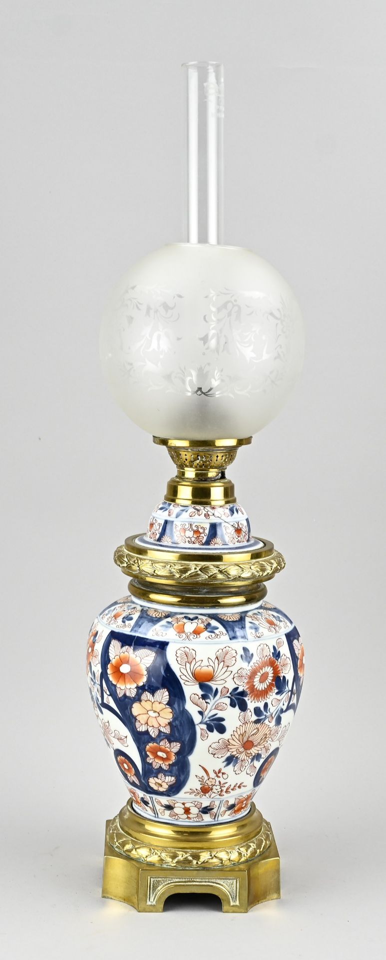 Japanese Imari lamp, H 61 cm.