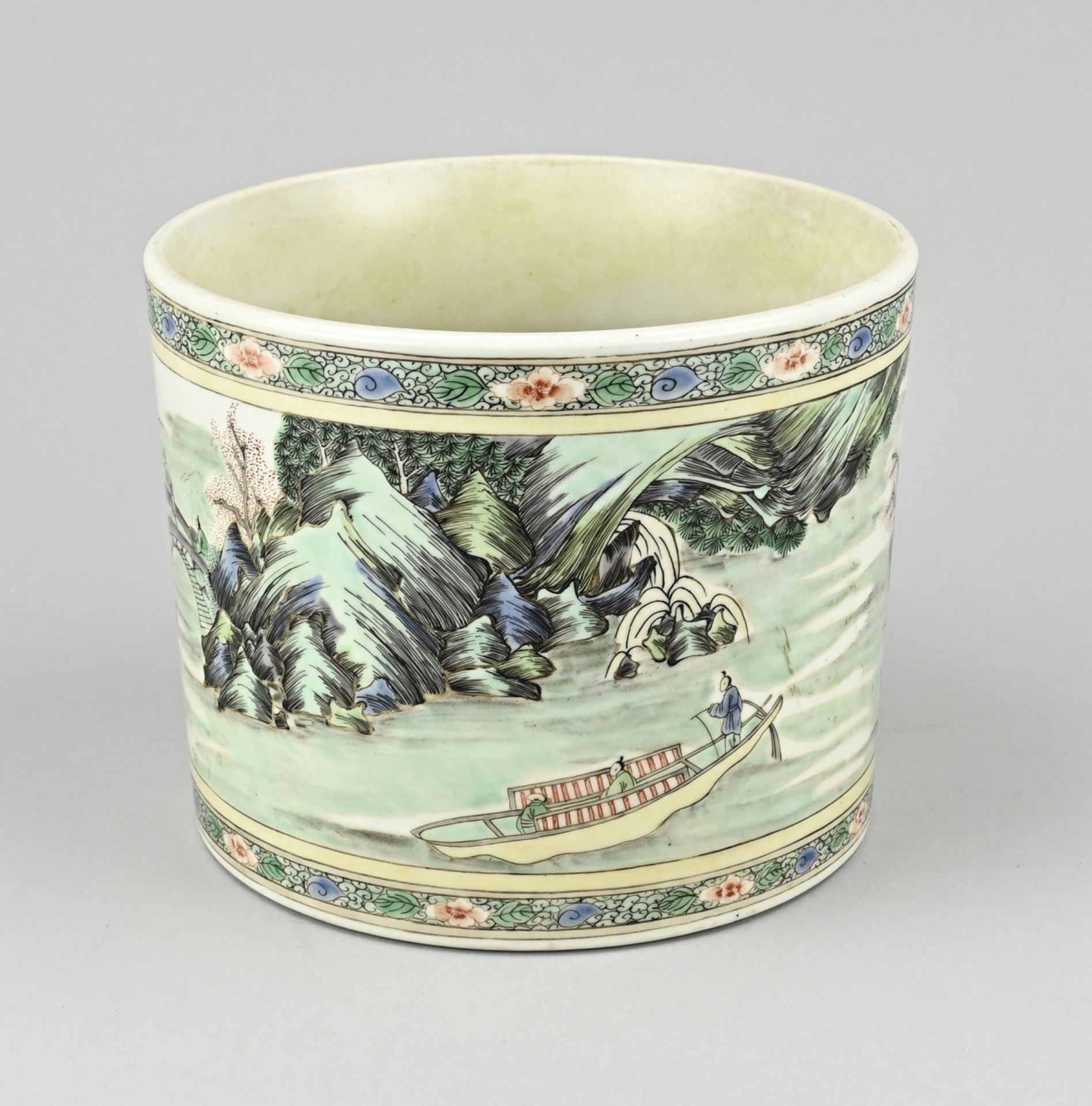 Brushpot (fam. verte) Ã˜ 18.6 cm. - Image 2 of 3