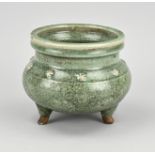 Chinese celadon censer Ã˜ 15.5 cm.