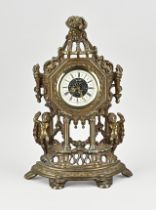 German table clock, H 36 cm.