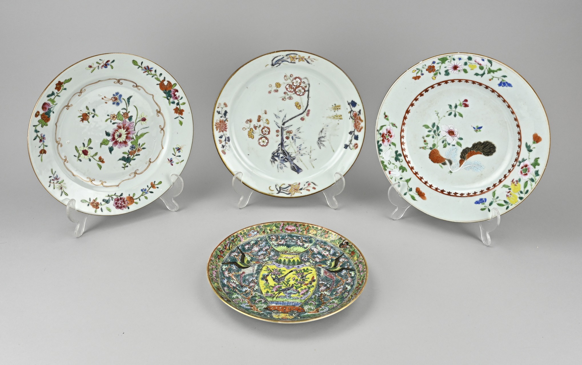 4x Family Rose plate