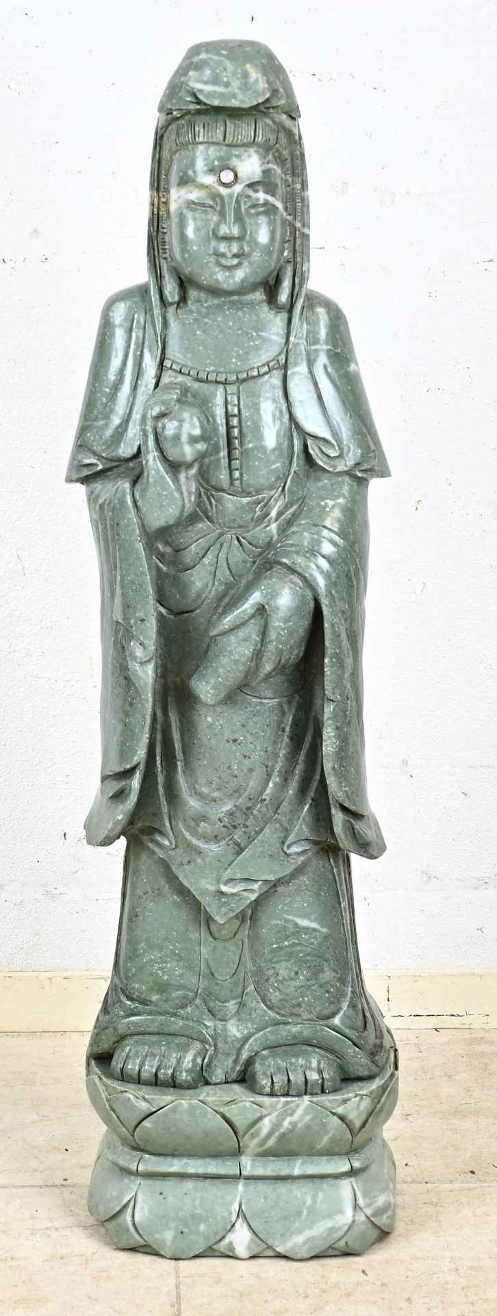 Buddha made of jade, H 97 cm.