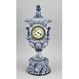 French fayence mantel clock, 1880