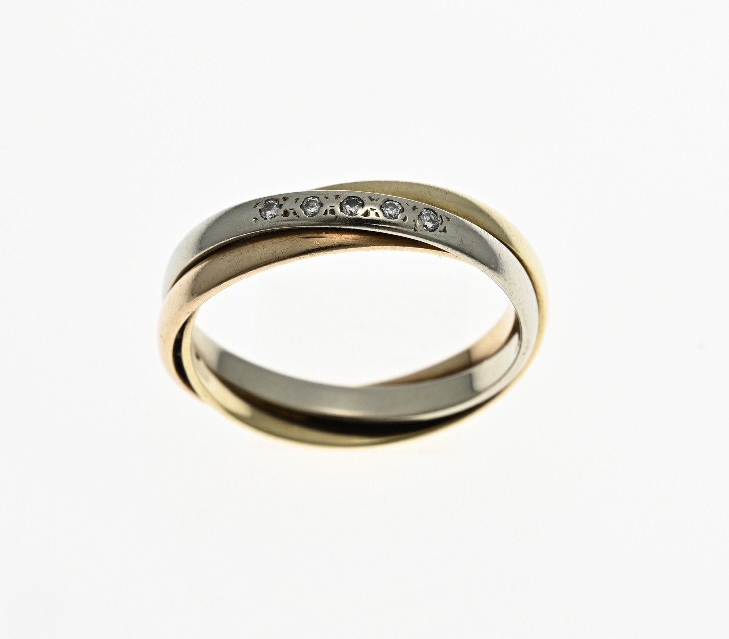 Gold tricolor ring