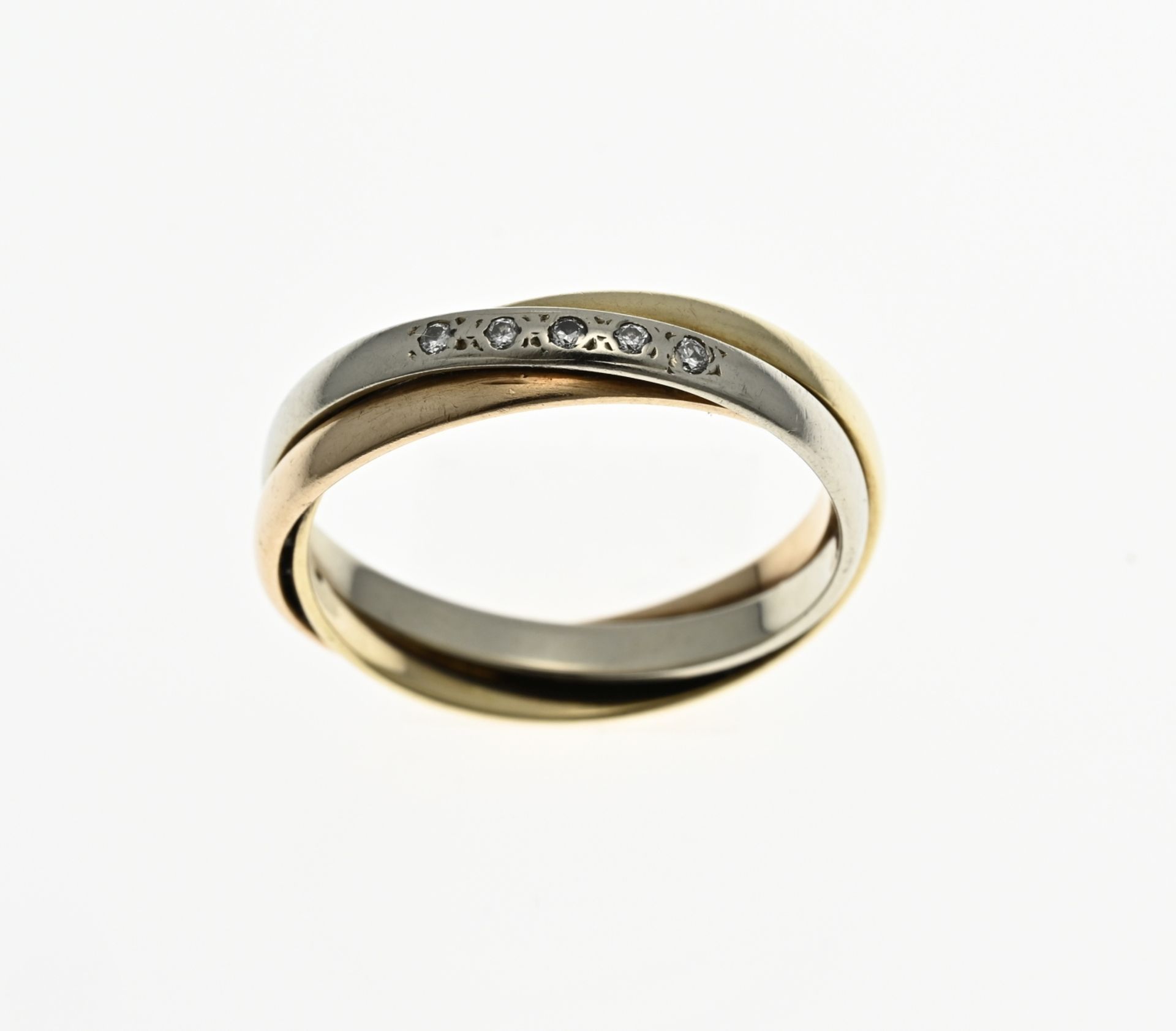 Gold tricolor ring