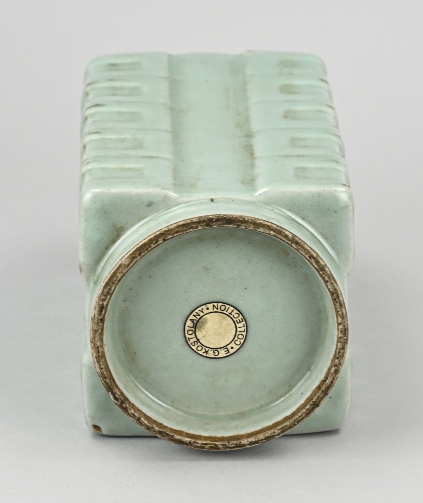 Chinese celadon vase, H 18.2 cm. - Image 3 of 3