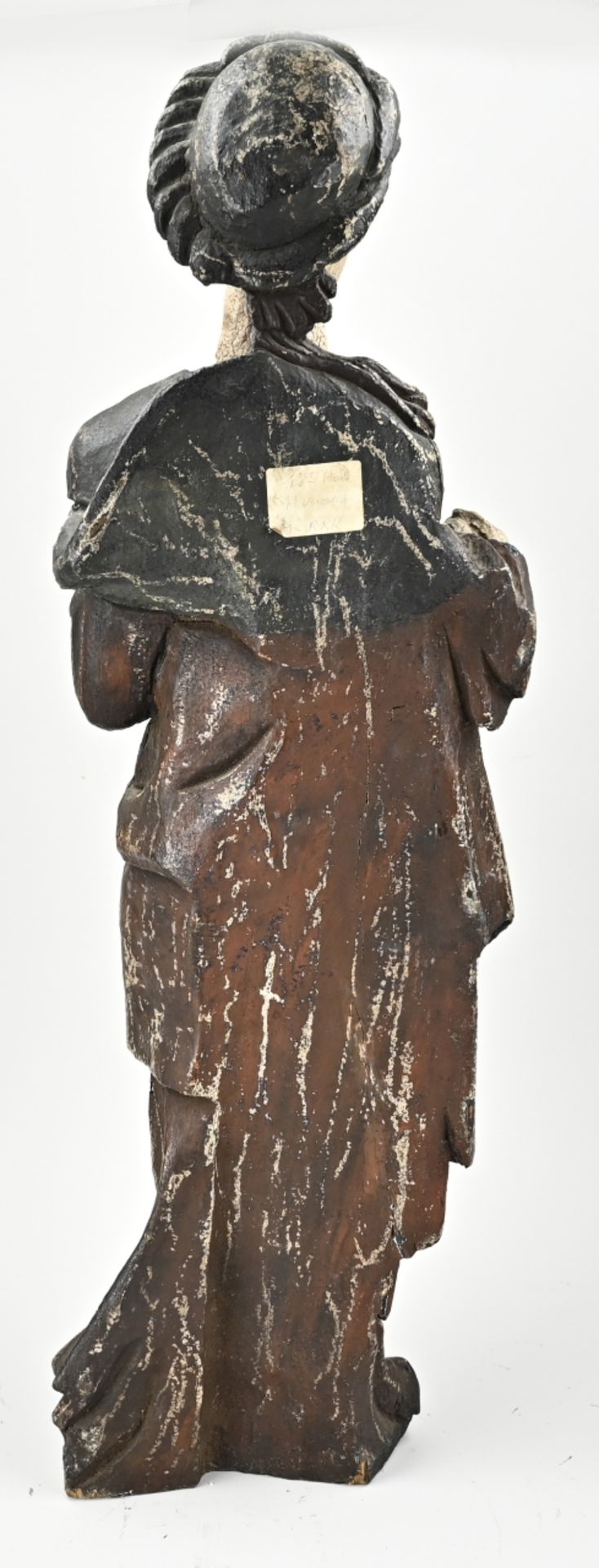 Wood-carved figure, H 84 cm. - Bild 2 aus 2