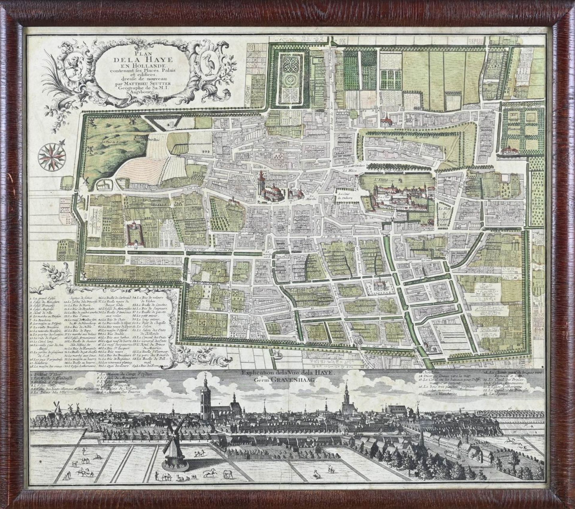 Antique map of The Hague