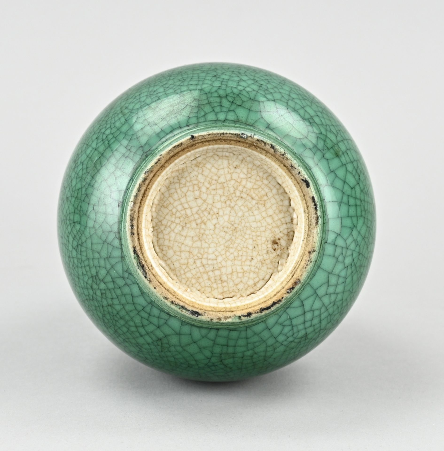 Chinese knob vase, H 20.5 cm. - Image 2 of 2