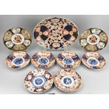 Lot Japanese Imari porcelain (9x)