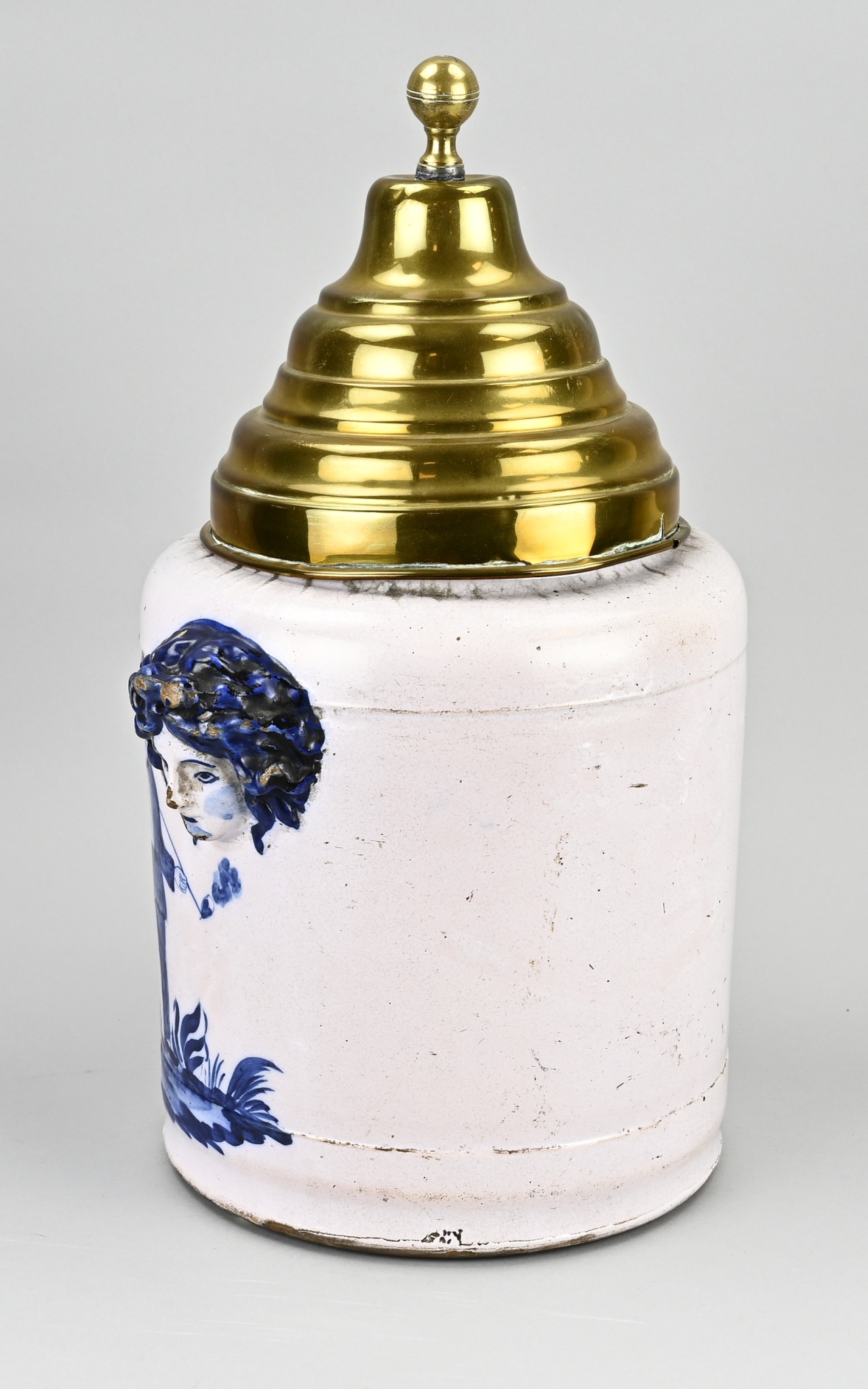 Large tobacco jar, H 42 x Ã˜ 20 cm. - Image 2 of 3