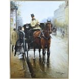 Paul Juang, Carriage with Figures in Paris