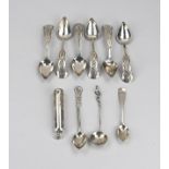 Lot of silver spoons and lipstick holder