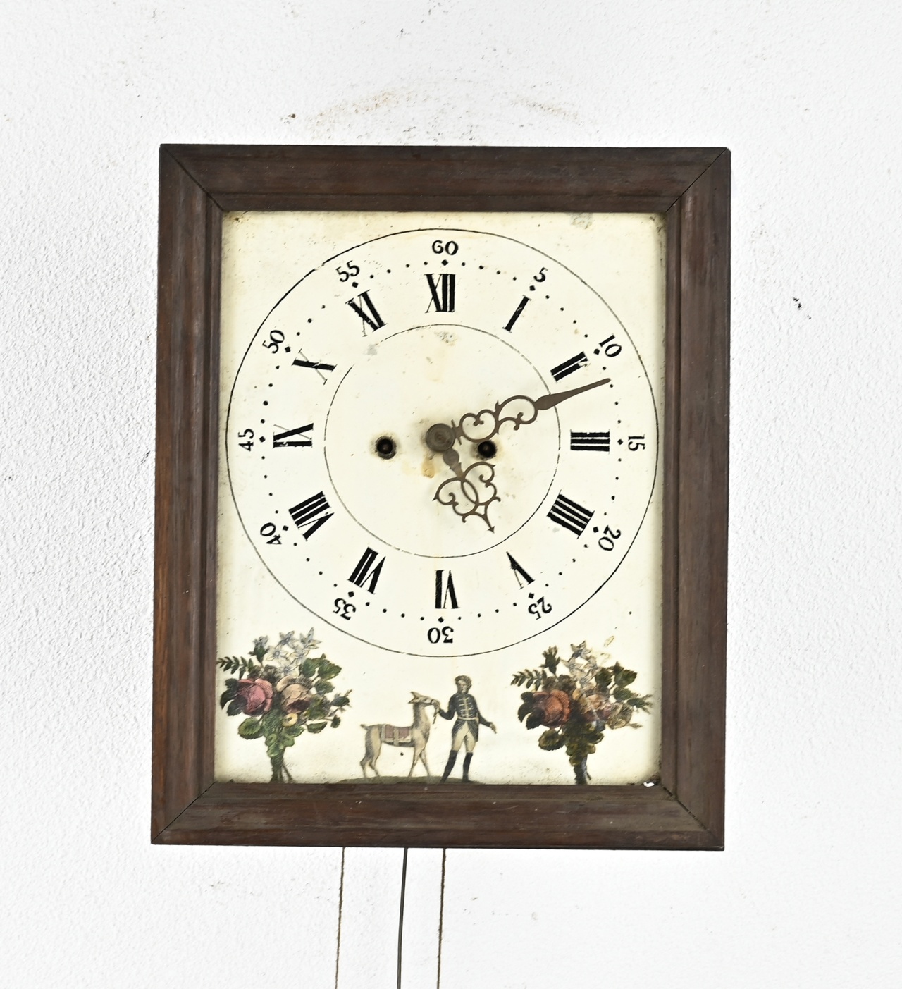 Wall clock/behind glass painting - Image 2 of 2