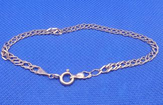9ct Gold Bracelet Chain, weight is 2.85g. FREE UK DELIVERY ON THIS LOT