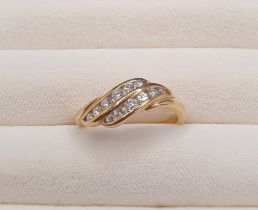 18ct Gold and Diamond Ring (0.3ct), Weight 3.27g, size K