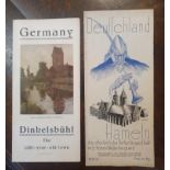 Two Art Deco 1930 Deutchland Travel Brochures