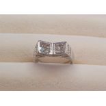 18ct White Gold and Diamond Ring (0.80ct). Weight 4.56g, size K