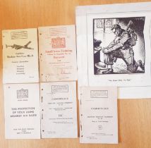 World War 2 Ephemera including Sten 9mm Instructions, Camouflage etc