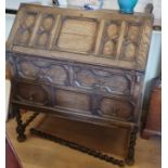 An Oak Fall Front Bureau from the house of Bobby Shaftoe by repute