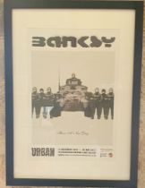 Banksy - Have A Nice Day framed large poster for Peterborough Museum Exhibition 2021 - 2022