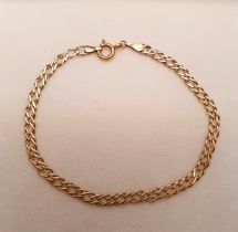 9ct Gold Bracelet Chain, weight is 2.85g