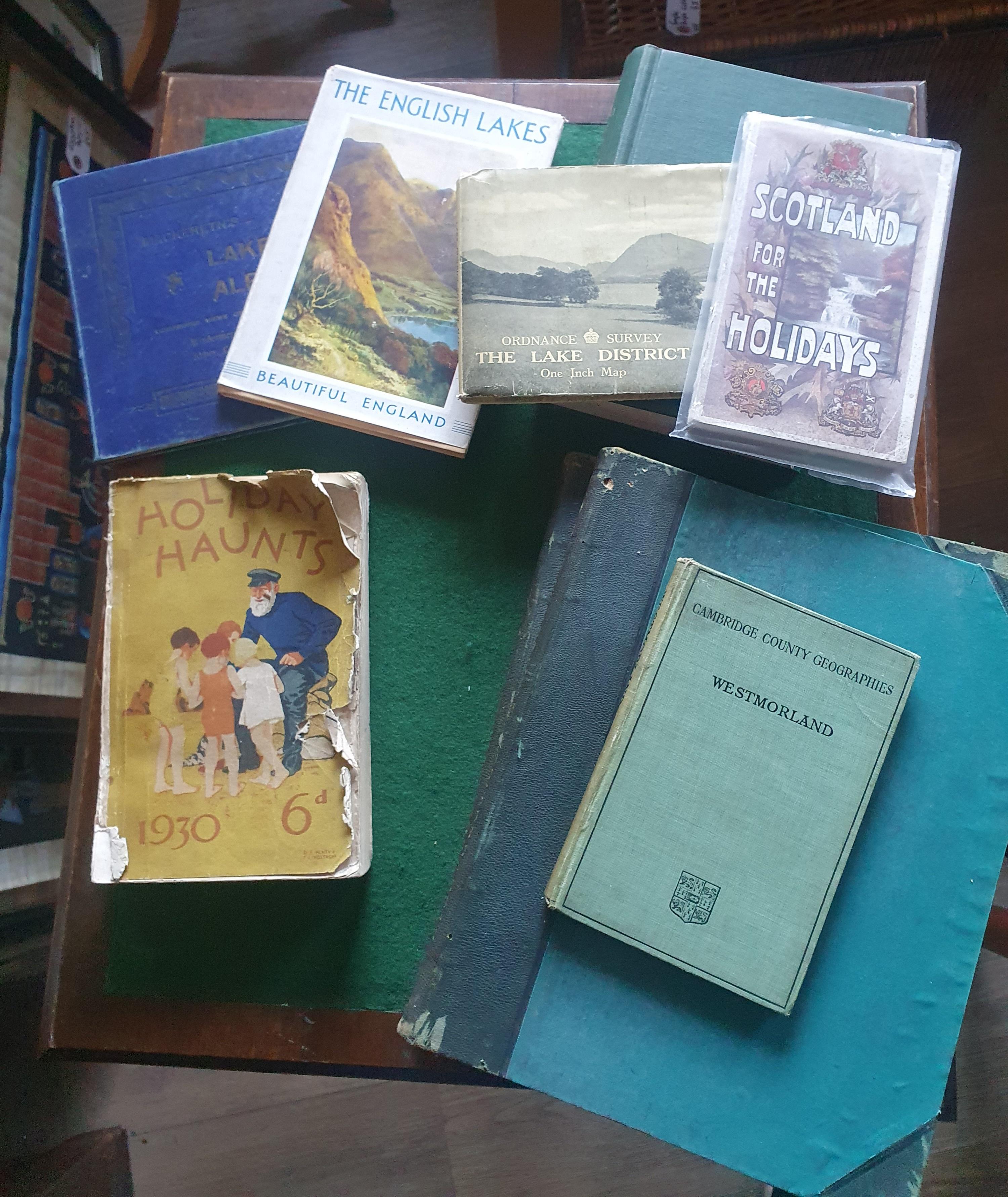 Collection of 9 Vintage Travel-Related Books mainly for The Lake District, Scotland