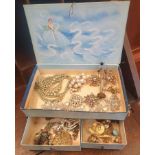 Selection of Quality Costume Jewellery in blue box